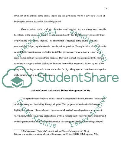 Usage of Computers and Computer Software in the Animal Adoption Industry