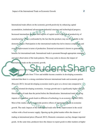 International trade essay