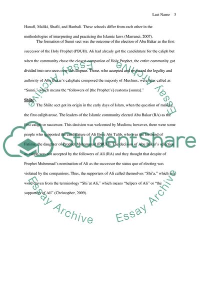 ISLAM. Shii and Sunni Muslims