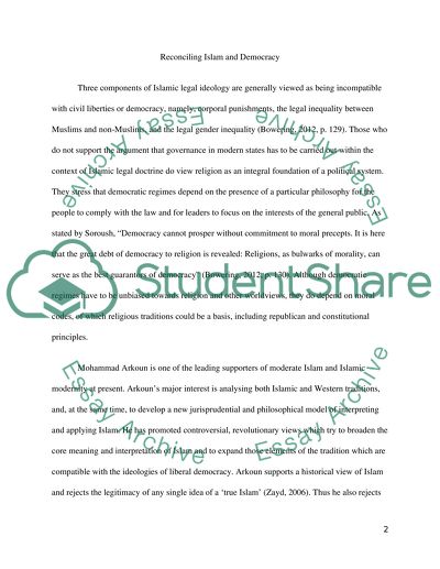 Contemporary Muslim Interpretation of Islam and Democracy