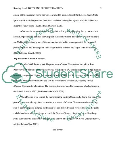 Torts and Product Liability