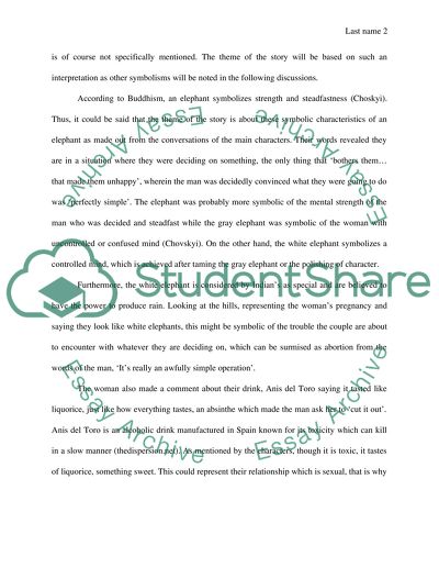 Hills Like White Elephants, Symbolism and Theme, Ernest Hemingway