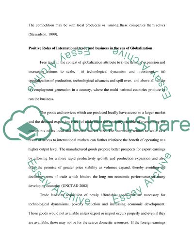 Free Trade, International Business, and Globalization