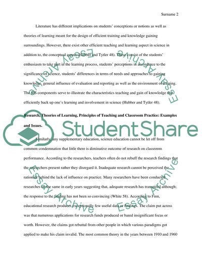 Conceptual Change Models of Teaching and Learning