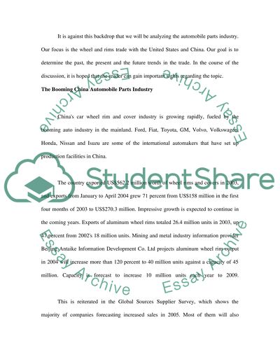 Wheel and Rims Industry: The Case for China and the United State