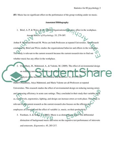 Statistics for IO Psychology