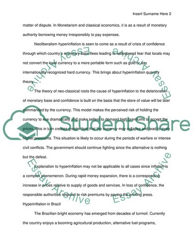 Causes of Hyper Inflation