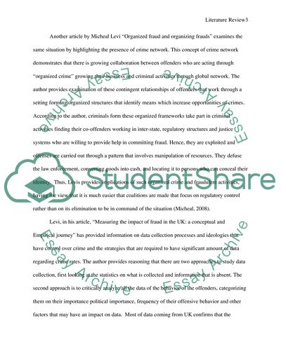 Analysis of the Article by Micheal Levi Public and Private Policing of Financial Crimes