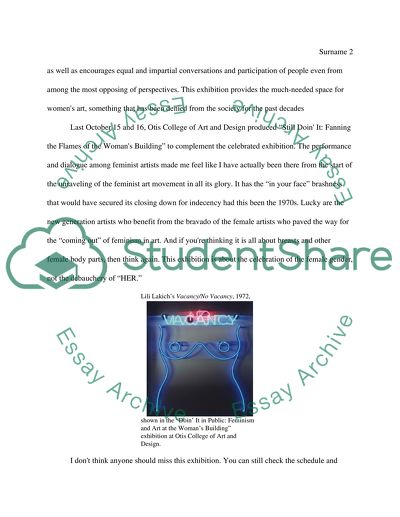 Art blog Doing It: The Womans Way