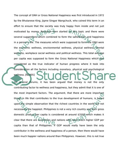 What About Gross National Happiness