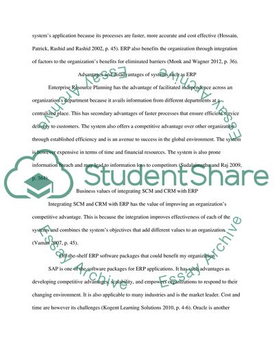 Enterprise Resource Planning System