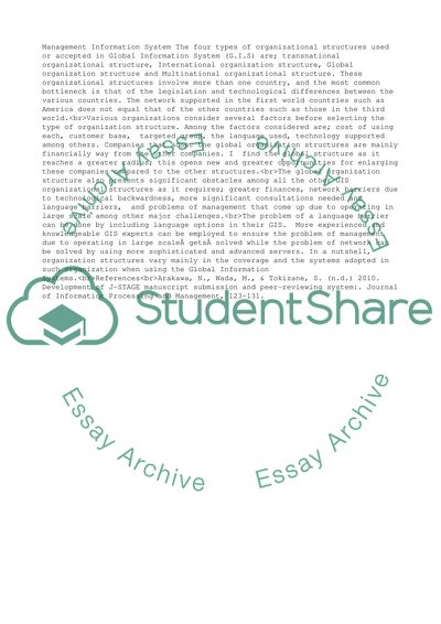 Management info Systems class discussion wk9