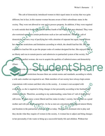 What Was the Cult of Domesticity