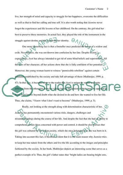 The role of a woman and the negation in Jasmine by Bharati Mukherjee