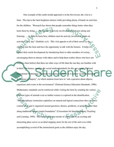 Unit Plan of Farm Animals