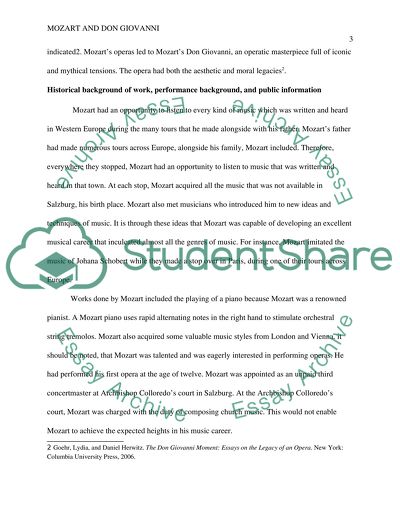 Mozarts Background Leading Up to Don Giovanni