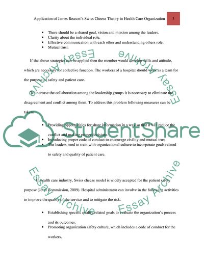 James Reasons Swiss Cheese Theory