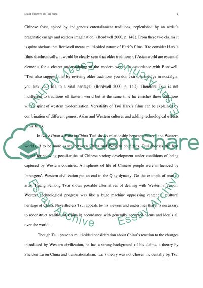 David Bordwell on Tsui Hark