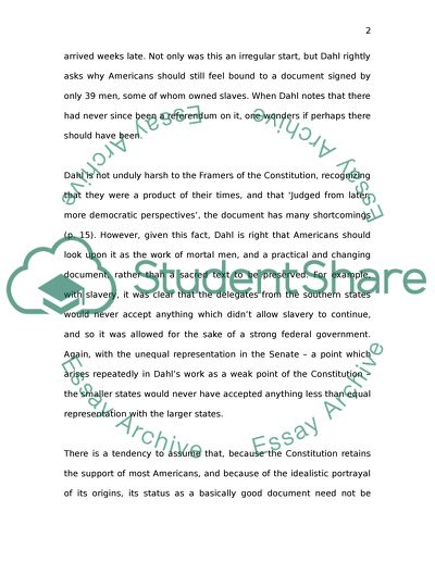 Thought Paper on Dahl Book