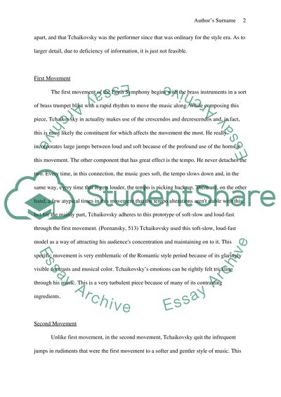 Tchaikovsky and his Symphonies