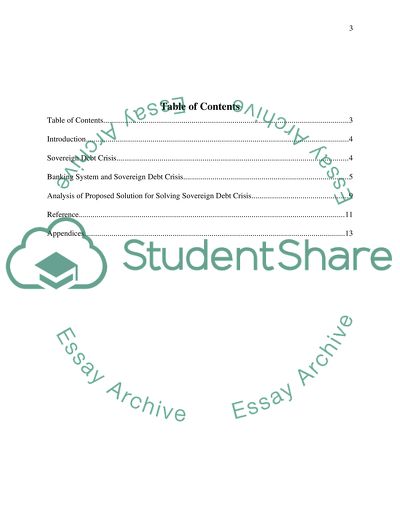 Sovereign Debt Crisis in Europe