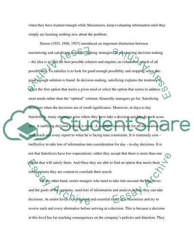 Business Decision Making