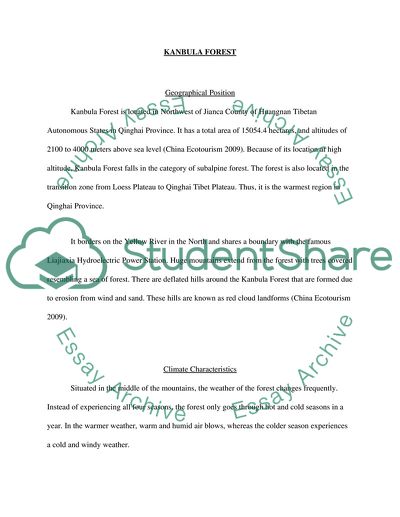 Liujiaxia Hydro Power Plant Disturbs Kanbula National Forest