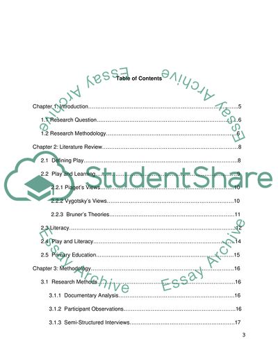 Implications of Play on Literacy Development
