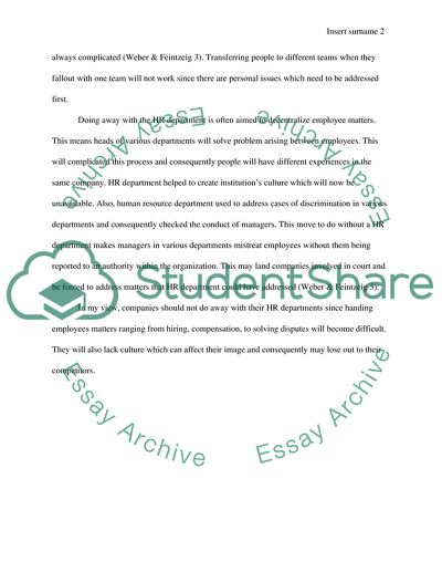 Companies Say No to Having an HR Department by Weber and Feintzeig