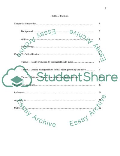 The Role of Nurses in the Delivery of Physical Care for People with Mental Illnesses