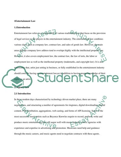 Enforcement of entertainment laws