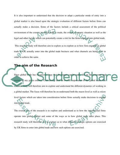Trade at global level