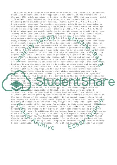 Dunnings eclectic Principle