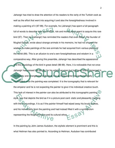 Mughal Miniature: Turkey Cock One of the First Depiction Painted by Mansur