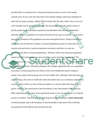 Analyzing the Documentary The Human Family Tree