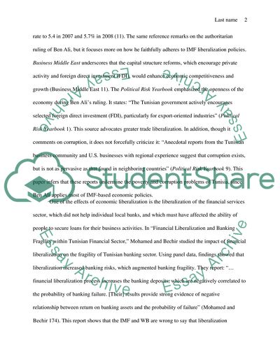 Economic Liberalization and Its Tradeoffs in Ben Alis Tunisia