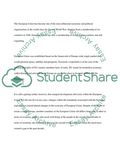 Development within the European Union of the Second World Countries