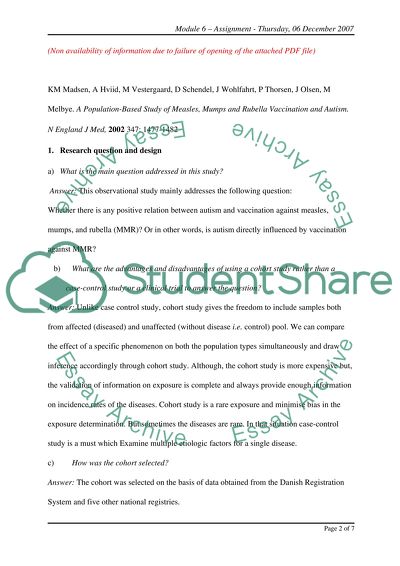 Pervasive Developmental Disorder in Children