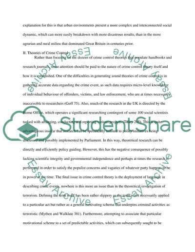 History and Theories of Crime Control