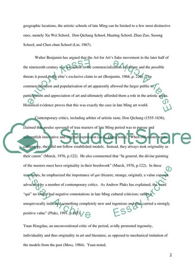 Late Ming and Qing Period painting