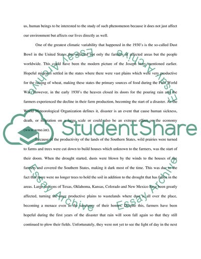 Climatic Variability in the Old Testament