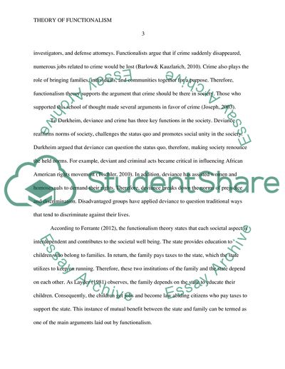 Theory of Functionalism