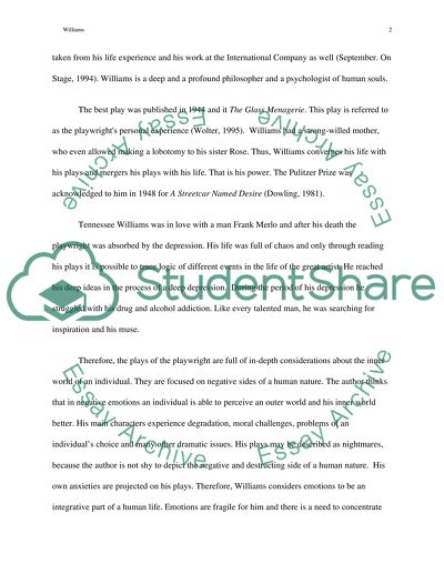 English - Tennesse Williams