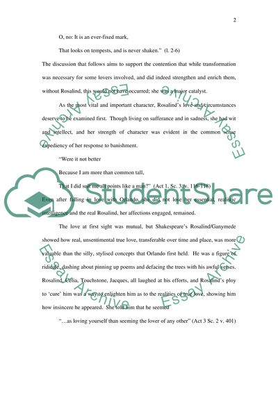 As You Like It Comment Discussion