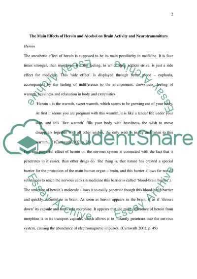 The Main Effects of Heroin and Alcohol on Brain Activity