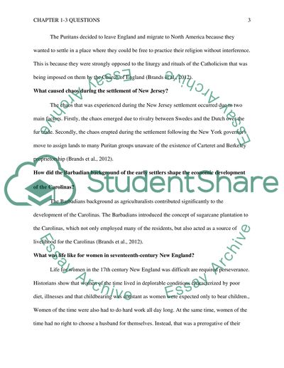 Chapter 1-3 questions