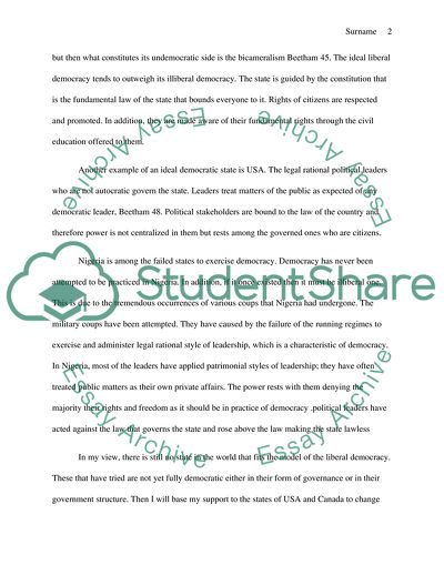 Fundamental Elements of the Liberal Democratic Country