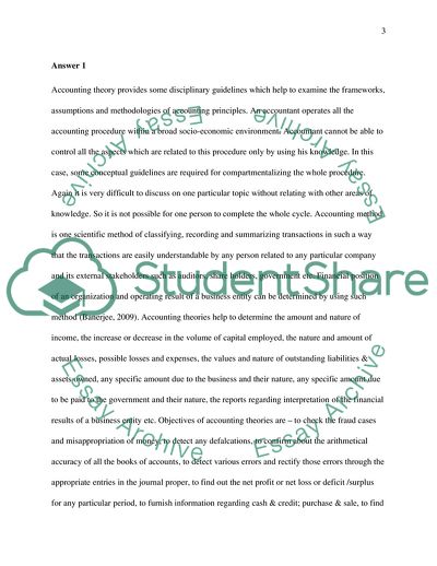 Accounting Theory and Standards