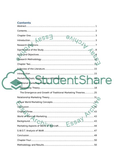 The challenges and opportunities for virtual world marketing: World of Warcraft