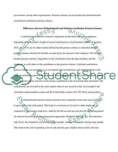 Institutional investments- the pension schemes